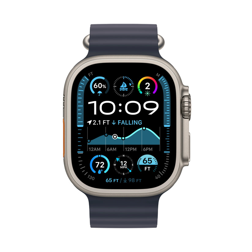 Apple Watch Ultra 2 GPS + Cellular 49mm Natural Titanium Case with Navy Ocean Band - iSTYLE RO