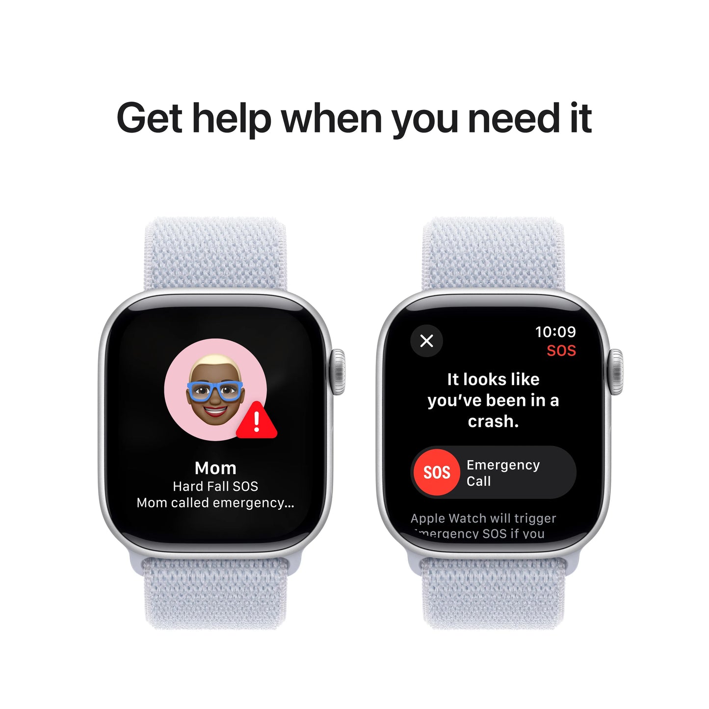 Apple Watch Series 10 GPS, 42mm Silver Aluminium Case, Blue Cloud Sport Loop - iSTYLE RO