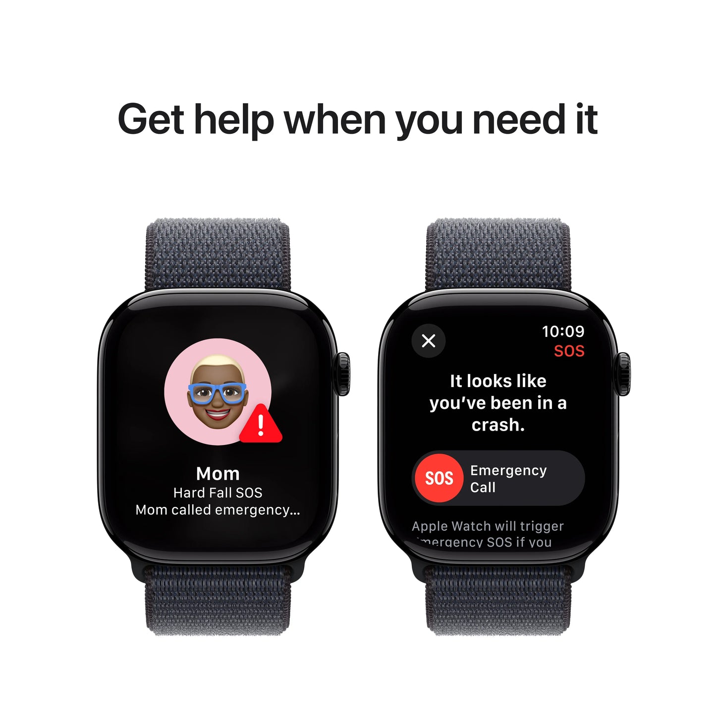 Apple Watch Series 10 GPS, 46mm Jet Black Aluminium Case, Ink Sport Loop - iSTYLE RO