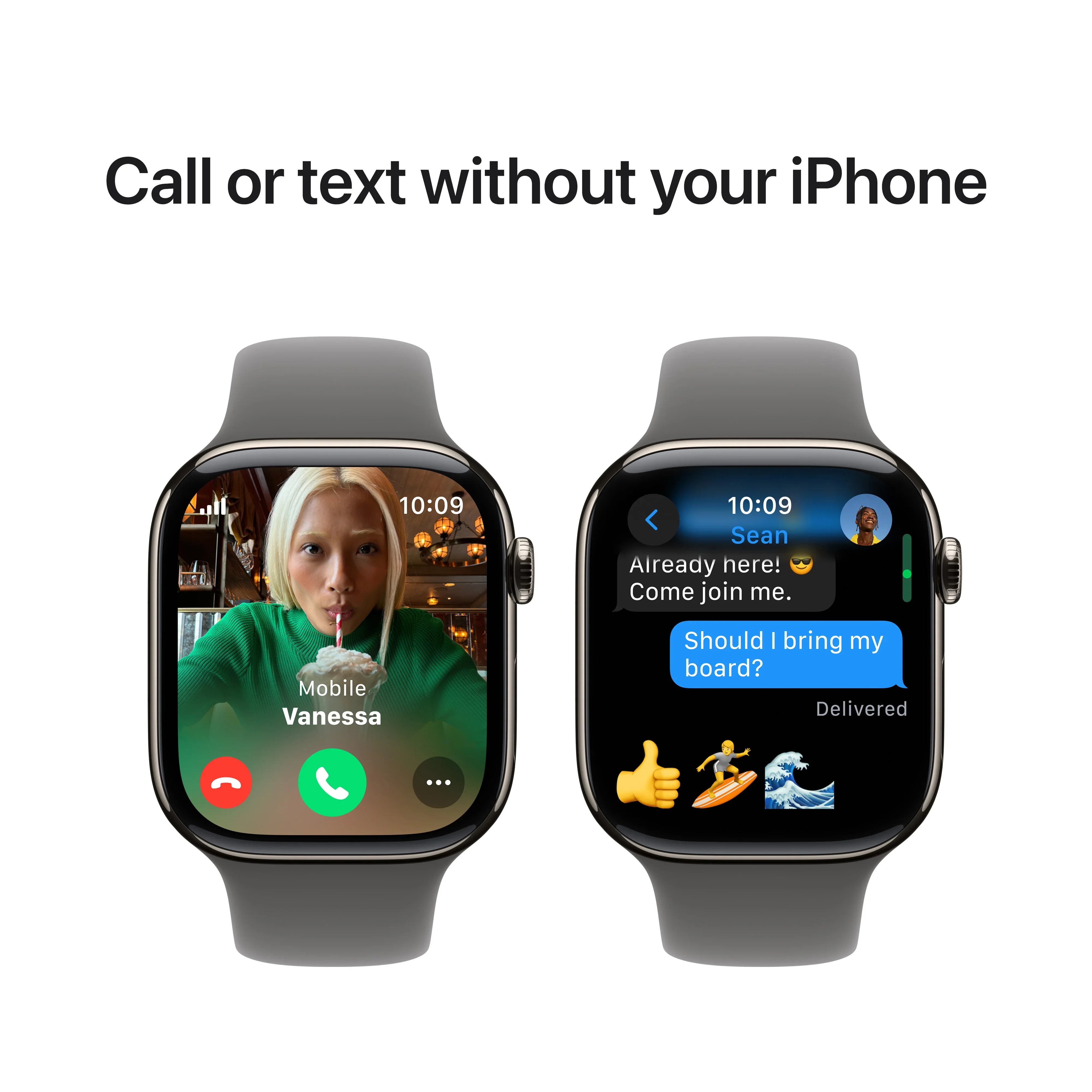 Apple Watch Series 10 GPS + Cellular, 46mm Natural Titanium Case