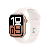 Apple Watch Series 10 GPS, 42mm Rose Gold Aluminium Case, Light Blush Sport Band - M/L - iSTYLE RO