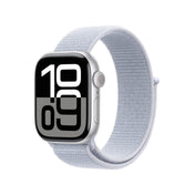 Apple Watch Series 10 GPS, 42mm Silver Aluminium Case, Blue Cloud Sport Loop - iSTYLE RO