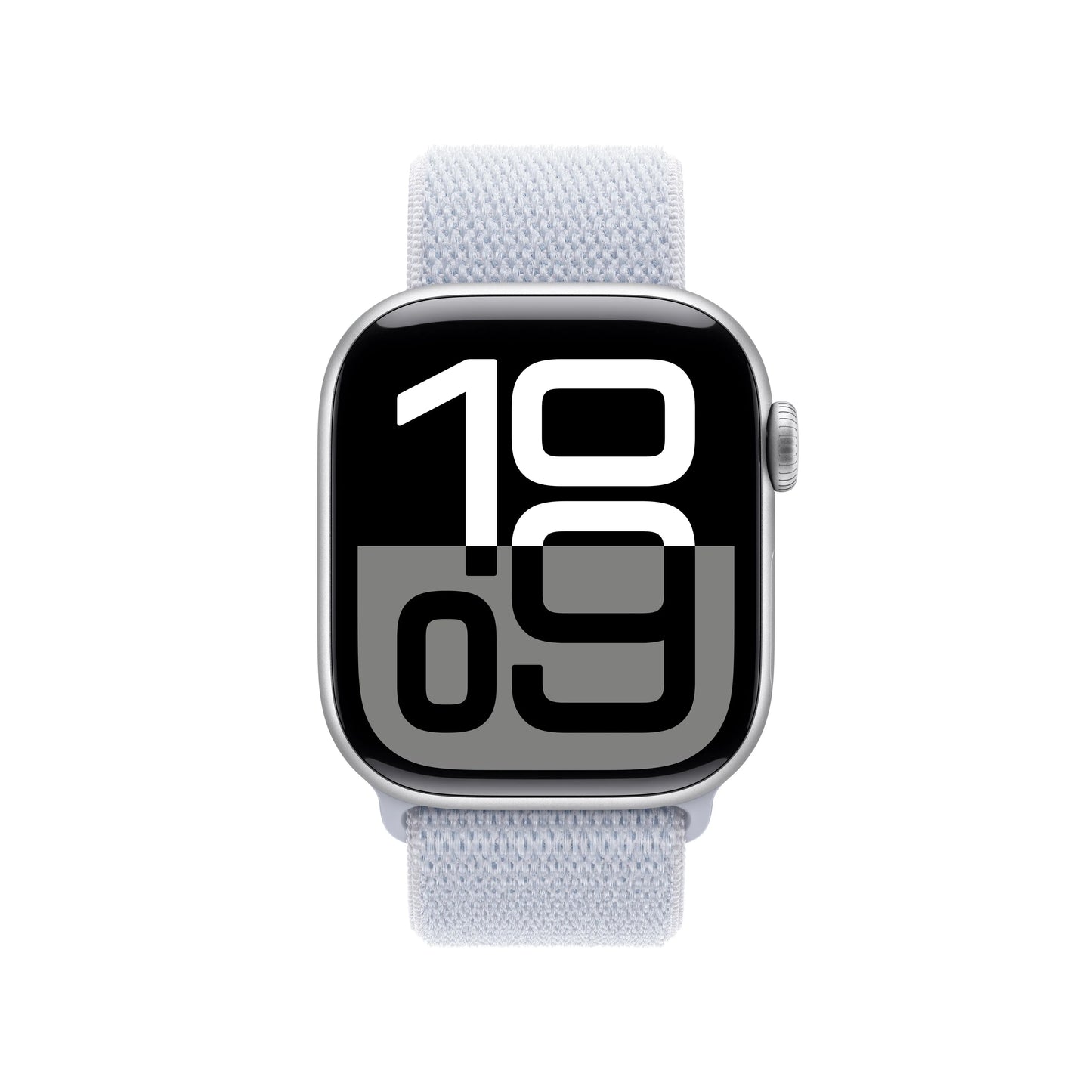Apple Watch Series 10 GPS, 42mm Silver Aluminium Case, Blue Cloud Sport Loop - iSTYLE RO