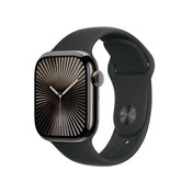 Apple Watch Series 10 GPS + Cellular, 42mm Slate Titanium Case, Black Sport Band - S/M - iSTYLE RO