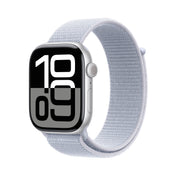 Apple Watch Series 10 GPS, 46mm Silver Aluminium Case, Blue Cloud Sport Loop - iSTYLE RO