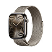 Apple Watch Series 10 GPS + Cellular, 46mm Natural Titanium Case, Natural Milanese Loop - S/M - iSTYLE RO