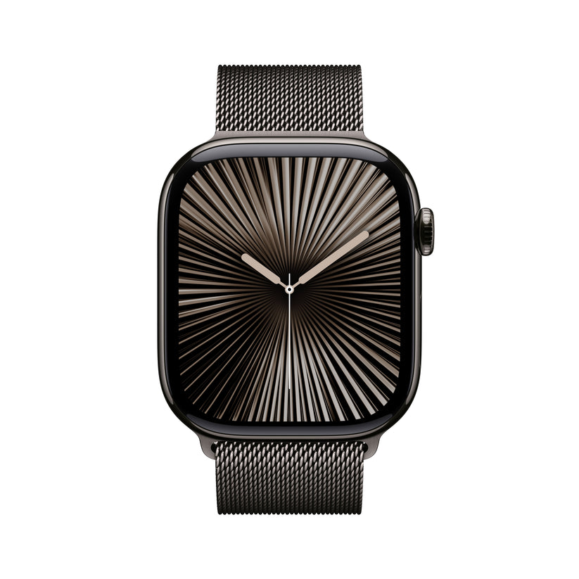 Apple Watch Series 10 GPS + Cellular, 46mm Slate Titanium Case, Slate Milanese Loop - M/L - iSTYLE RO