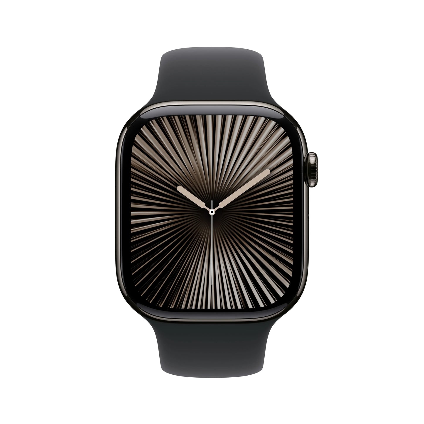 Apple Watch Series 10 GPS + Cellular, 46mm Slate Titanium Case, Black Sport Band - S/M - iSTYLE RO