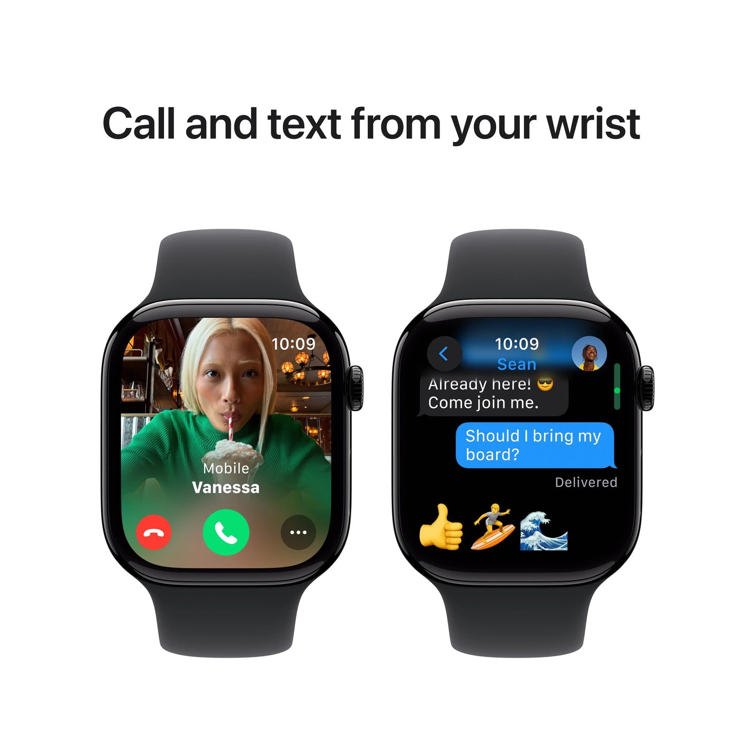 Apple Watch Series 10 GPS, 46mm Jet Black Aluminium Case, Black Sport Band - S/M - iSTYLE RO