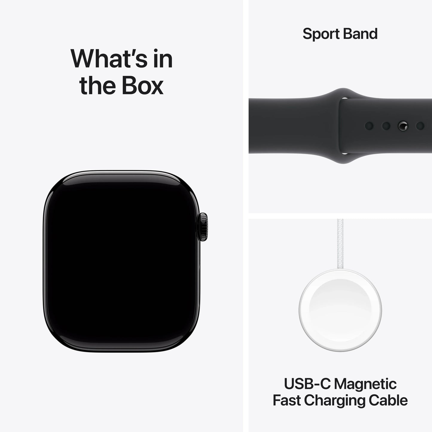 Apple Watch Series 10 GPS, 46mm Jet Black Aluminium Case, Black Sport Band - S/M - iSTYLE RO
