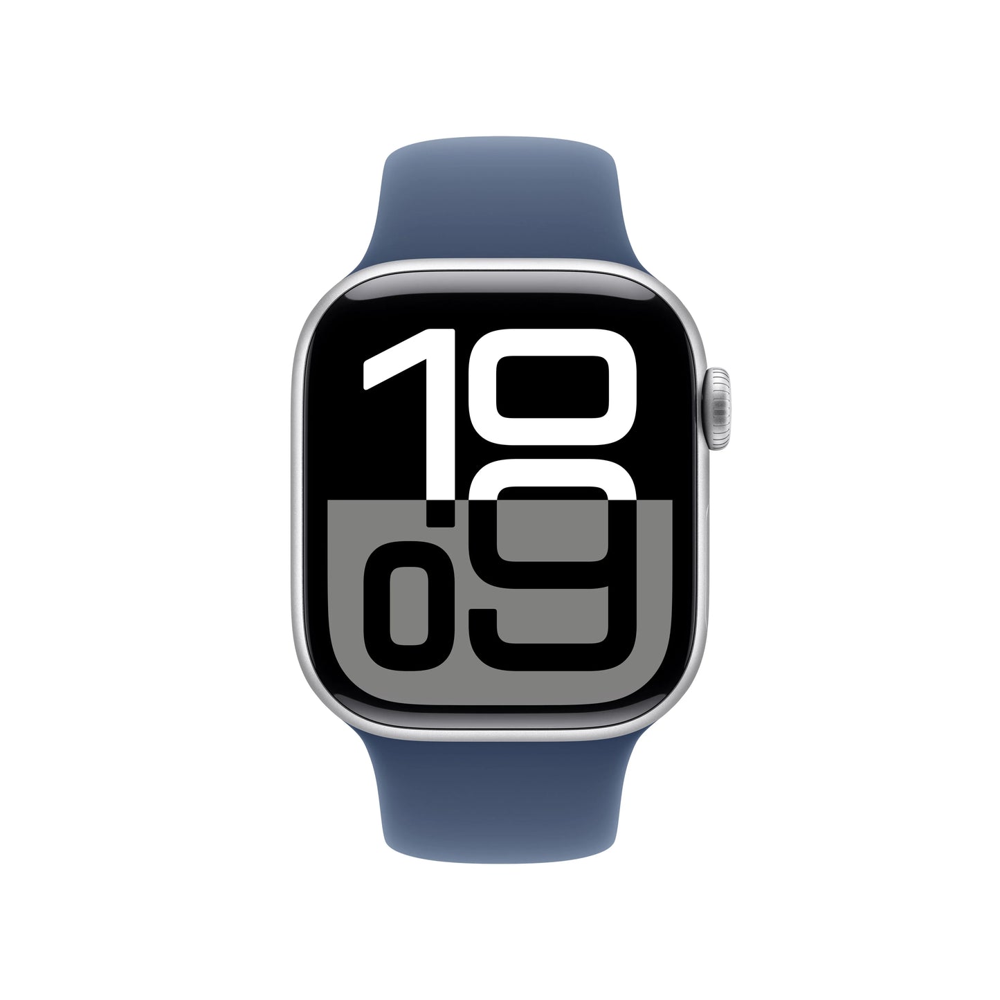 Apple Watch Series 10 GPS, 42mm Silver Aluminium Case, Denim Sport Band - M/L - iSTYLE RO