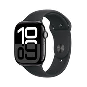 Apple Watch Series 10 GPS, 46mm Jet Black Aluminium Case, Black Sport Band - S/M - iSTYLE RO