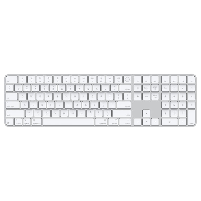 Tastatura Apple Magic Keyboard (2024) cu Touch ID si Numeric Keypad, US KB, Alb - iSTYLE RO