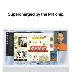 iMac 24" cu procesor Apple M4, 24", Retina 4.5K, 8 nuclee CPU si 8 nuclee GPU, 16GB, 256GB SSD, Argintiu - iSTYLE RO