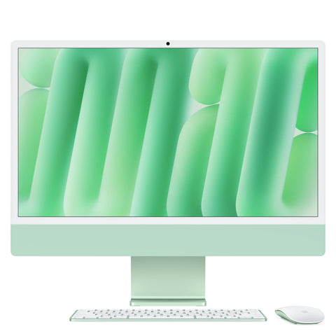 iMac 24" cu procesor Apple M4, 24", Retina 4.5K, 10 nuclee CPU si 10 nuclee GPU, 16GB, 256GB SSD, Verde - iSTYLE RO