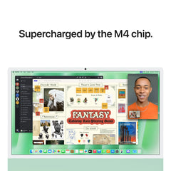 iMac 24" cu procesor Apple M4, 24", Retina 4.5K, 10 nuclee CPU si 10 nuclee GPU, 16GB, 512GB SSD, Verde - iSTYLE RO