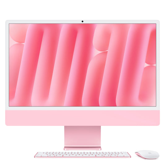 iMac 24" cu procesor Apple M4, 24", Retina 4.5K, 10 nuclee CPU si 10 nuclee GPU, 16GB, 256GB SSD, Roz - iSTYLE RO