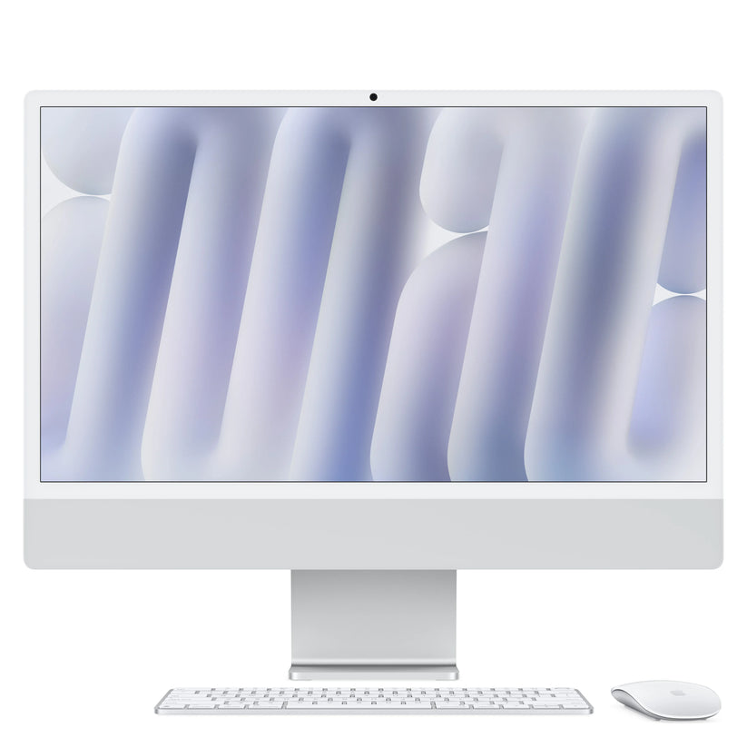 iMac 24" cu procesor Apple M4, 24", Retina 4.5K, 10 nuclee CPU si 10 nuclee GPU, 16GB, 256GB SSD, Argintiu - iSTYLE RO
