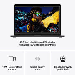 MacBook Pro 16", procesor Apple M4 Max, 16 nuclee CPU si 40 nuclee GPU, 48GB, 1TB SSD, Space Black - iSTYLE RO