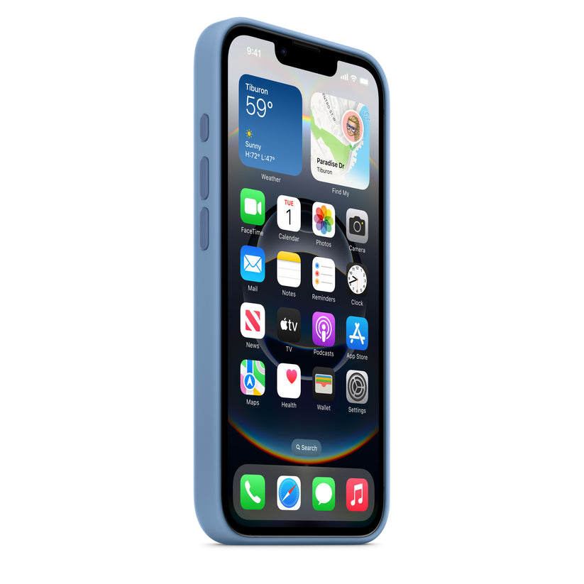 Husa de protectie Apple pentru iPhone 16e, Silicon, Albastru - iSTYLE RO