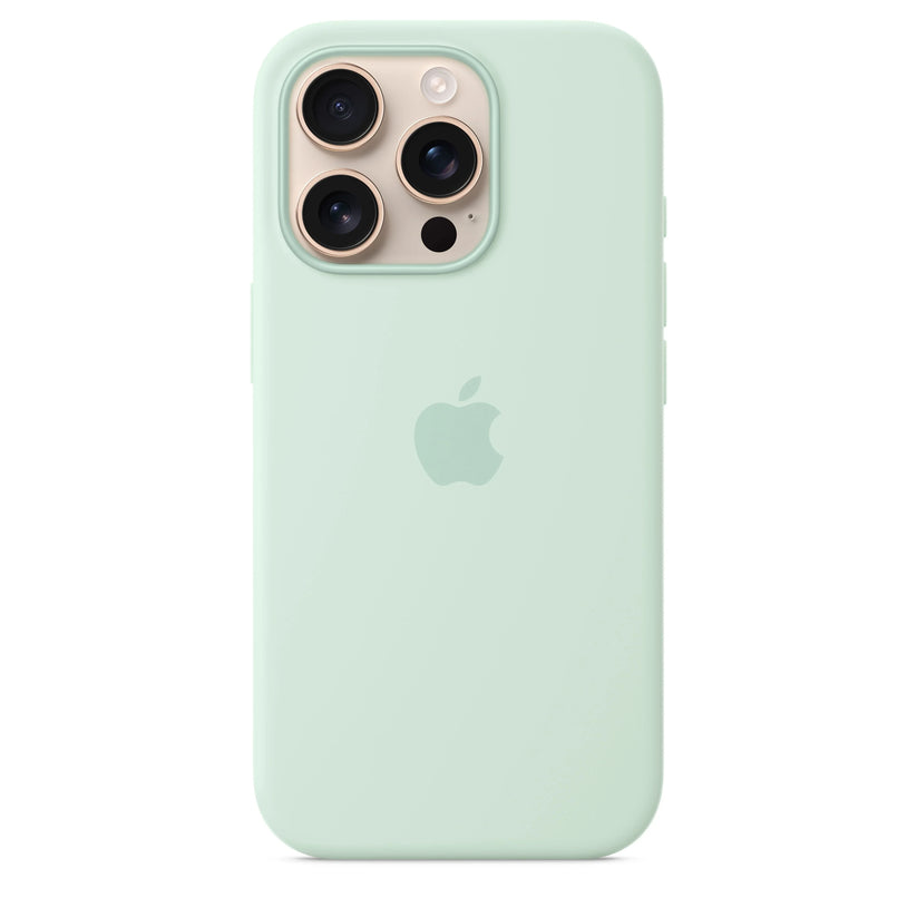 Husa de protectie Apple cu MagSafe pentru iPhone 16 Pro, Silicon, Aquamarine (SEASONAL) - iSTYLE RO