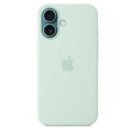 Husa de protectie Apple cu MagSafe pentru iPhone 16, Silicon, Aquamarine (SEASONAL) - iSTYLE RO