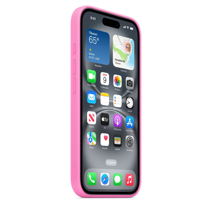 Husa de protectie Apple cu MagSafe pentru iPhone 16, Silicon, Peony (SEASONAL) - iSTYLE RO
