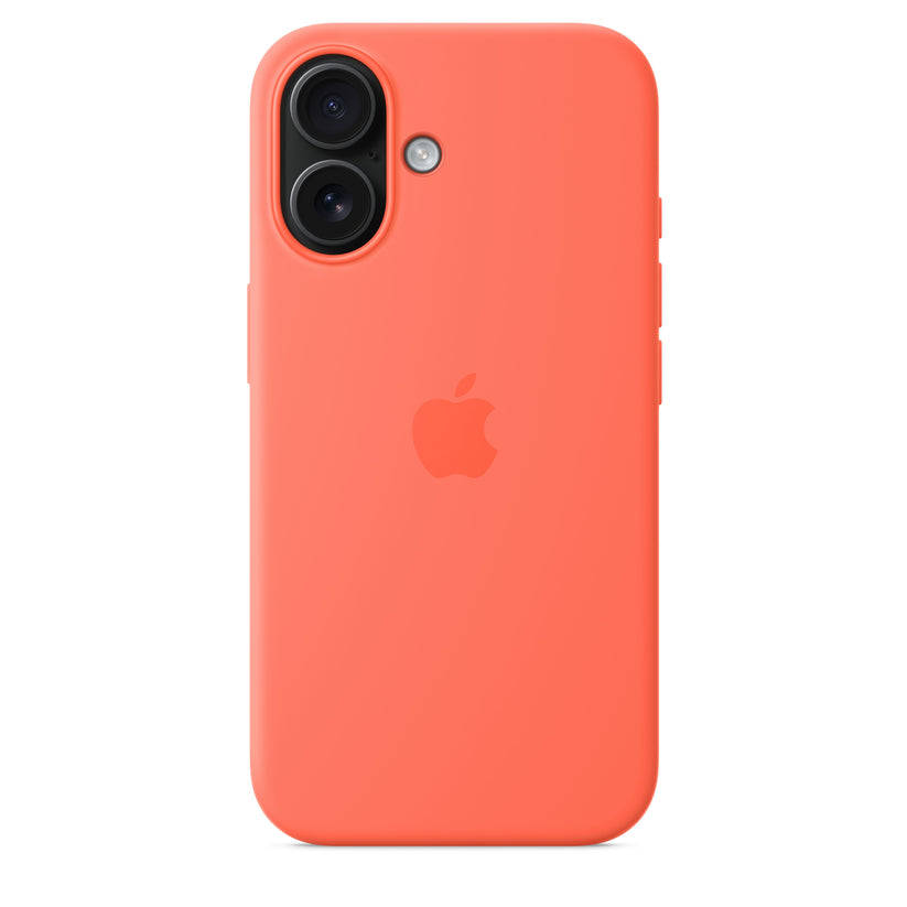 Husa de protectie Apple cu MagSafe pentru iPhone 16, Silicon, Tangerine (SEASONAL) - iSTYLE RO