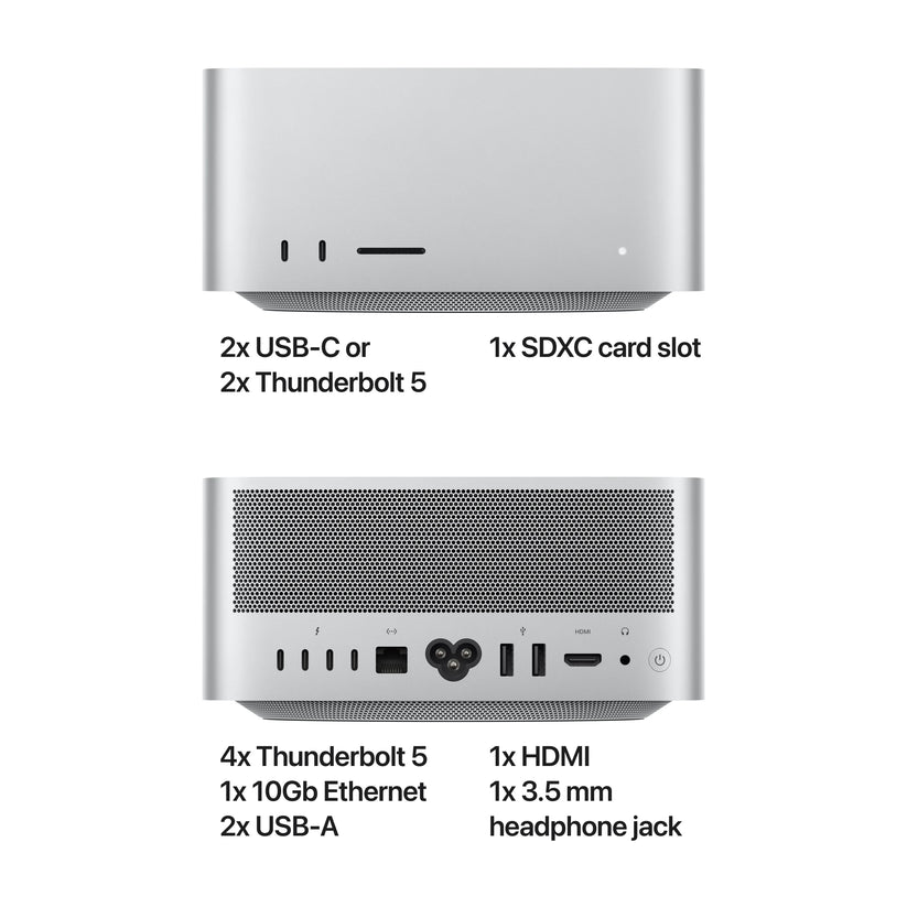 Mac Studio, procesor Apple M4 Max, 14 nuclee CPU and 32 nuclee GPU, 36GB, 512GB - iSTYLE RO