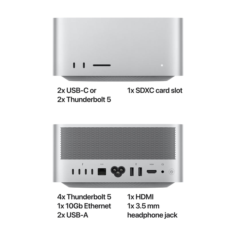 Mac Studio, procesor Apple M3 Ultra, 28 nuclee CPU and 60 nuclee GPU, 96GB, 1TB - iSTYLE RO