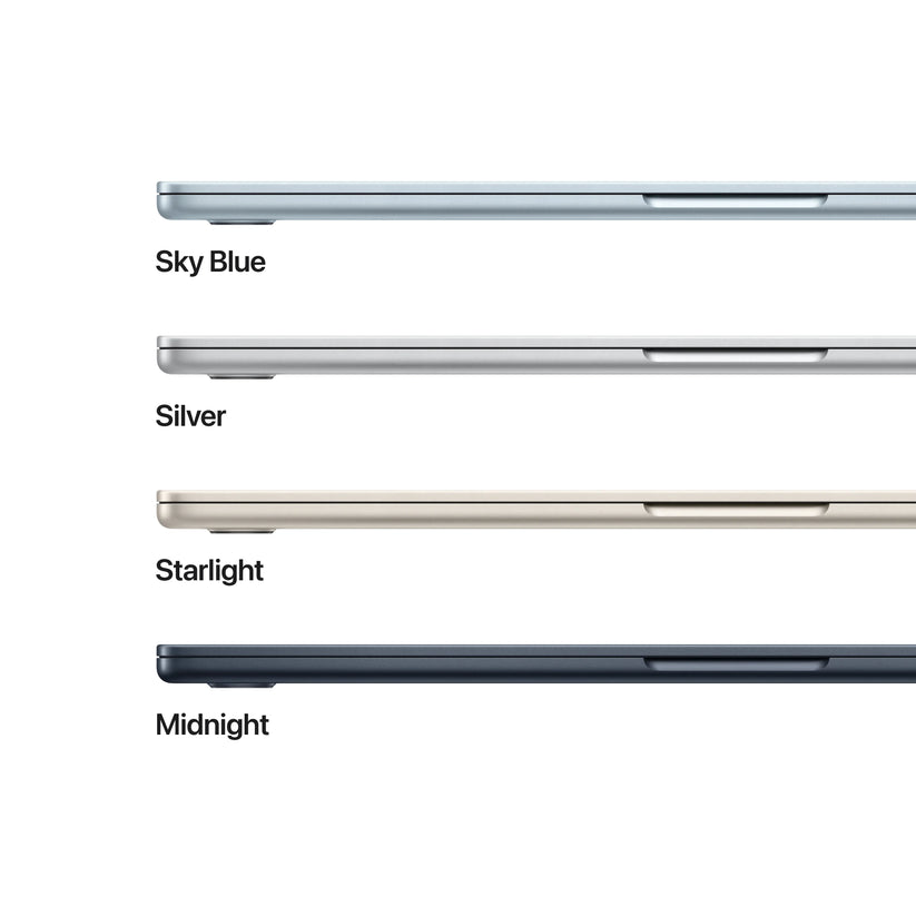MacBook Air 15", procesor Apple M4, 10 nuclee CPU si 10 nuclee GPU, 16GB, 256GB, Midnight, INT KB - iSTYLE RO