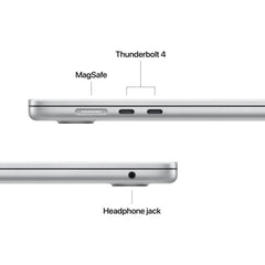 MacBook Air 15", procesor Apple M4, 10 nuclee CPU si 10 nuclee GPU, 16GB, 256GB, Silver, INT KB - iSTYLE RO