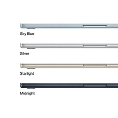 MacBook Air 15", procesor Apple M4, 10 nuclee CPU si 10 nuclee GPU, 16GB, 256GB, Sky Blue, INT KB - iSTYLE RO