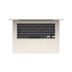 MacBook Air 15", procesor Apple M4, 10 nuclee CPU si 10 nuclee GPU, 16GB, 512GB, Starlight, INT KB - iSTYLE RO