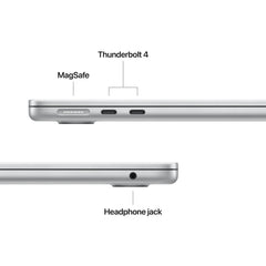 MacBook Air 13", procesor Apple M4, 10 nuclee CPU si 8 nuclee GPU, 16GB, 256GB, Silver, INT KB - iSTYLE RO