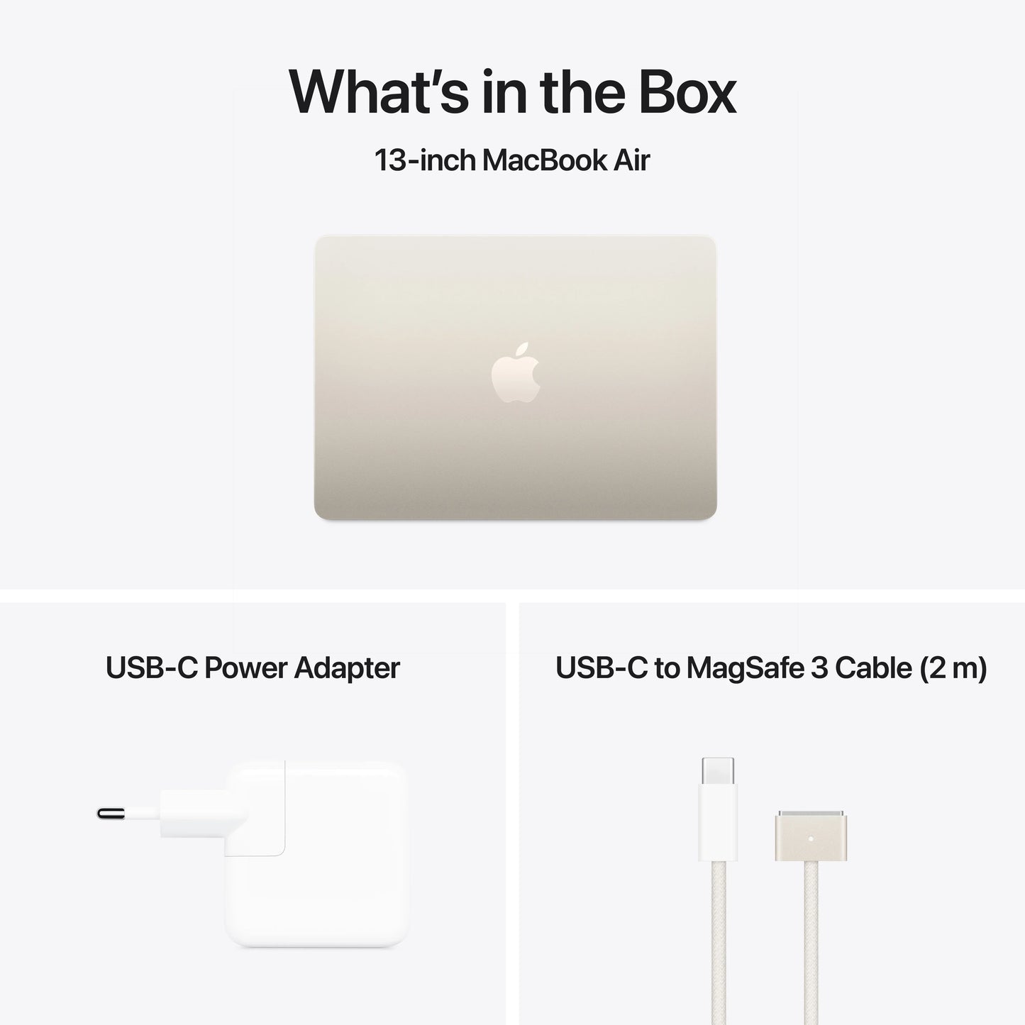 MacBook Air 13", procesor Apple M4, 10 nuclee CPU si 10 nuclee GPU, 24GB, 512GB, Starlight, INT KB - iSTYLE RO