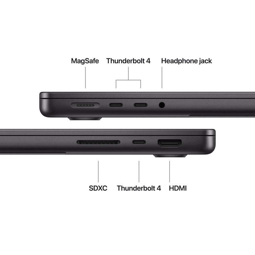14-inch MacBook Pro: Apple M5 chip with 10-core CPU and 10-core GPU, 512GB SSD - Space Black - iSTYLE.ro