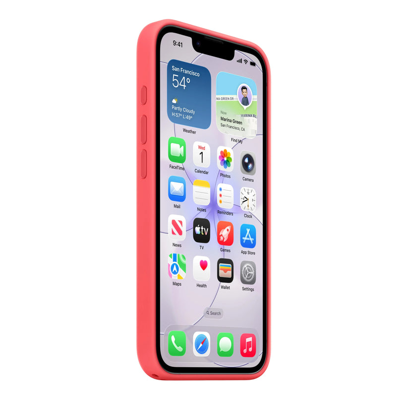 iPhone 17e Silicone Case with MagSafe – Bright Guava - iSTYLE.ro