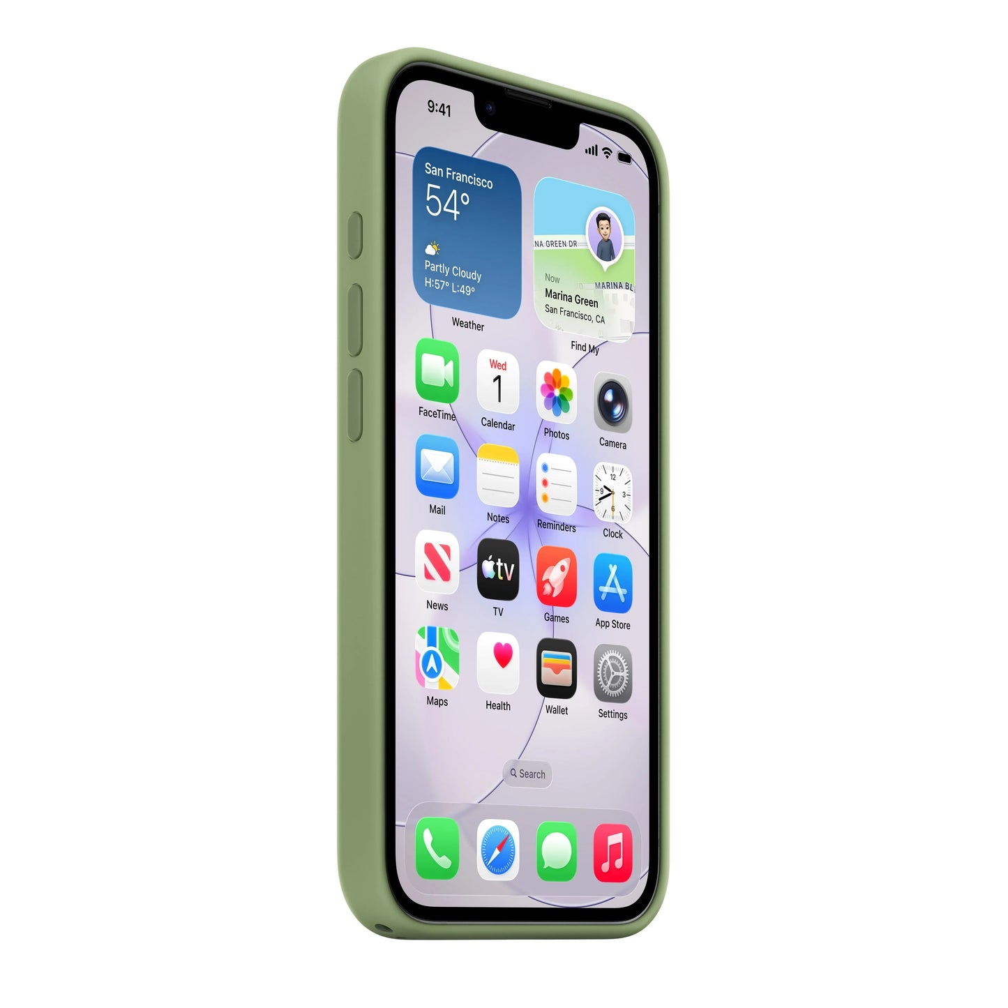 iPhone 17e Silicone Case with MagSafe – Light Moss - iSTYLE.ro