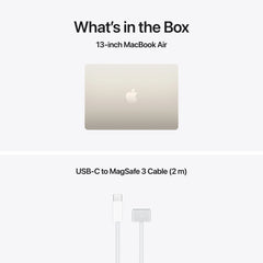 13-inch MacBook Air: Apple M5 chip with 10-core CPU and 10-core GPU, 1TB SSD - Starlight - iSTYLE.ro