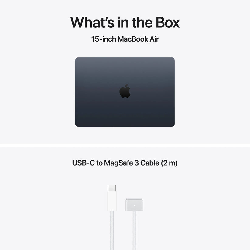 15-inch MacBook Air: Apple M5 chip with 10-core CPU and 10-core GPU, 1TB SSD - Midnight - iSTYLE.ro