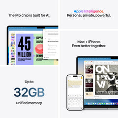 15-inch MacBook Air: Apple M5 chip with 10-core CPU and 10-core GPU, 1TB SSD - Starlight - iSTYLE.ro