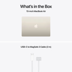 15-inch MacBook Air: Apple M5 chip with 10-core CPU and 10-core GPU, 1TB SSD - Starlight - iSTYLE.ro