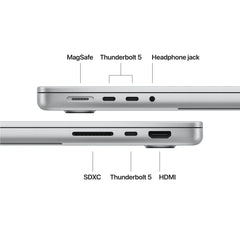 14-inch MacBook Pro: Apple M5 Pro chip with 15-core CPU and 16-core GPU, 2TB SSD - Silver - iSTYLE.ro