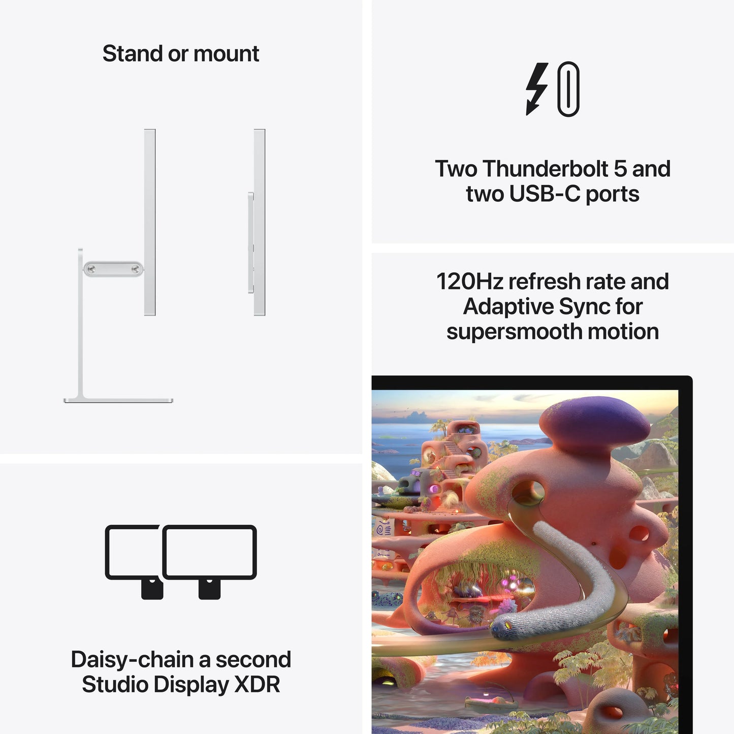 Studio Display XDR - Nano-texture glass - Tilt- and height-adjustable stand - iSTYLE.ro
