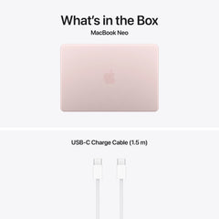 13-inch MacBook Neo: Apple A18 Pro chip with 6‑core CPU and 5‑core GPU, Magic Keyboard, 256GB SSD - Blush - iSTYLE.ro
