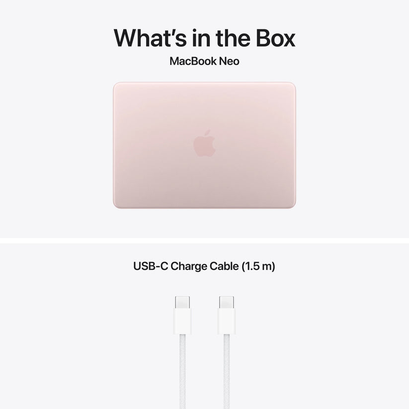 13-inch MacBook Neo: Apple A18 Pro chip with 6‑core CPU and 5‑core GPU, Magic Keyboard, 256GB SSD - Blush - iSTYLE.ro