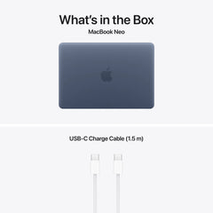 13-inch MacBook Neo: Apple A18 Pro chip with 6‑core CPU and 5‑core GPU, Magic Keyboard, 256GB SSD - Indigo - iSTYLE.ro