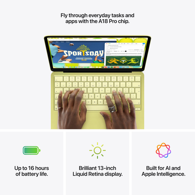 13-inch MacBook Neo: Apple A18 Pro chip with 6‑core CPU and 5‑core GPU, Magic Keyboard with Touch ID, 512GB SSD - Blush - iSTYLE.ro