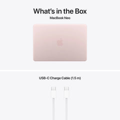 13-inch MacBook Neo: Apple A18 Pro chip with 6‑core CPU and 5‑core GPU, Magic Keyboard with Touch ID, 512GB SSD - Blush - iSTYLE.ro